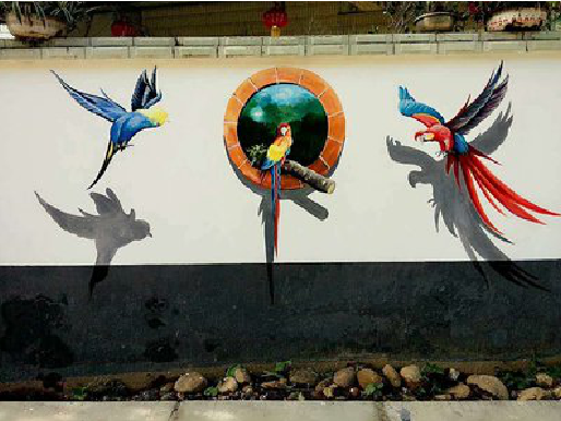 福贡视觉错位-3D墙绘设计