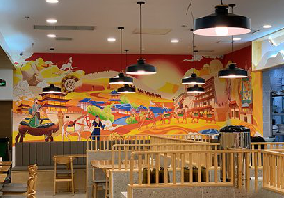 福贡商业空间彩绘介绍。